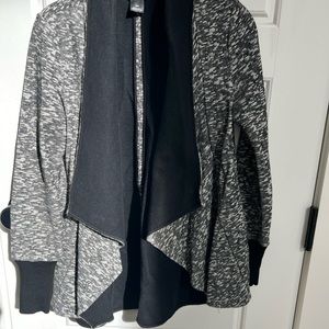 Club Monaco boucle open front draped cardigan